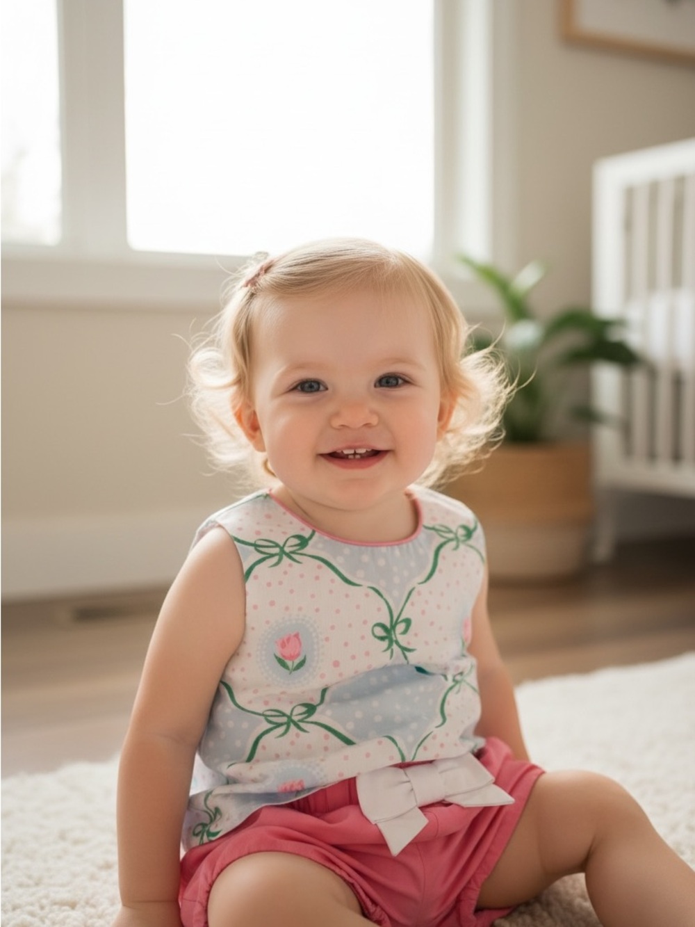 Lucy Boone Button Set - Pashley
Manor Petal with Bloomers 18/24M